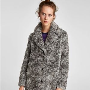 NWT ZARA Faux Fur Coat